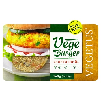 Vegetus Vege Appetizing Burger Soy Product 120g - buy, prices for - photo 1