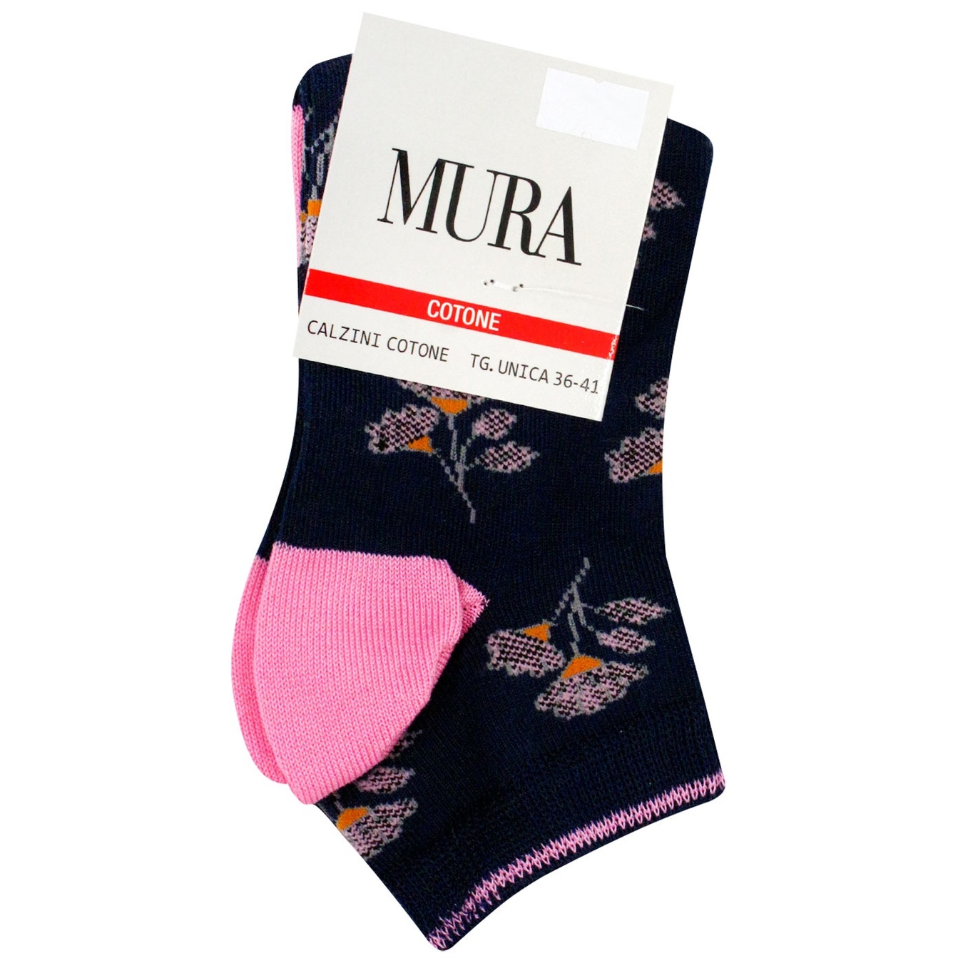 

Носки женские Mura C3762 Petunia Sneakers blu/rose