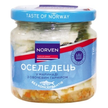 Norven Herring in Marinade with Vegetable Garnish 190g - buy, prices for MegaMarket - photo 1