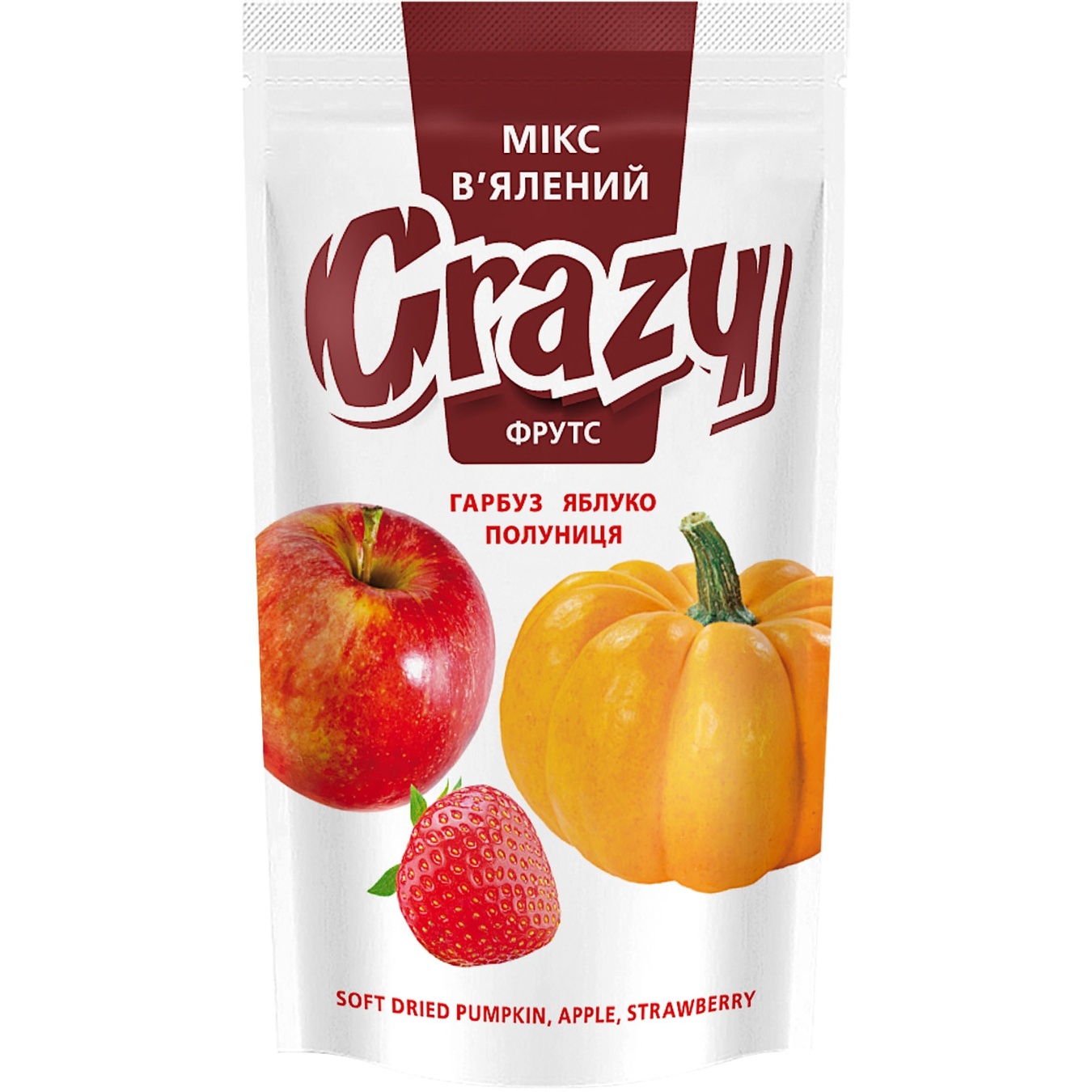

Микс вяленый Crazy Фрутс Тыква-Яблоко-Клубника 50г