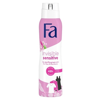 Fa Invisible Sensitive Rose and Hawthorne Spray Antiperspirant 150ml - buy, prices for METRO - photo 1