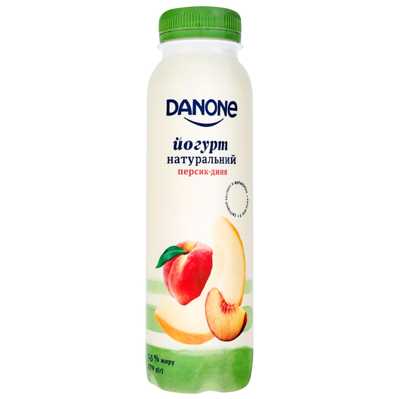 

Йогурт Danone Персик-дыня питьевой 1,5% 270г