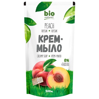 Крем-мыло жидкое Bio Naturell персик 500мл - купить, цены на ЕКО Маркет - фото 1