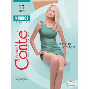 Колготки женские Conte Nuance 15ден р.4 Nero - купить, цены на - фото 1