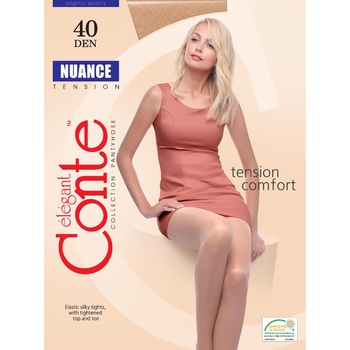 Колготи жiночi Conte Nuance 40ден р.3 Nero - купити, ціни на ULTRAMARKET - фото 1