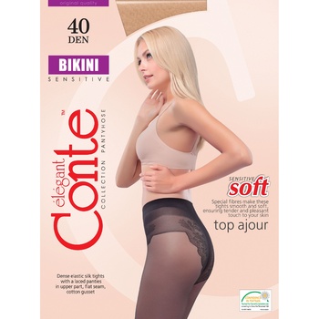 Колготи жіночі Conte Bikini 40ден р.3 Bronz - купити, ціни на Восторг - фото 1