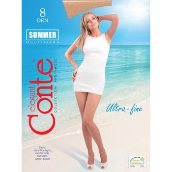 Conte Summer Women's Tights 8 den 3 natural - buy, prices for MegaMarket - photo 1