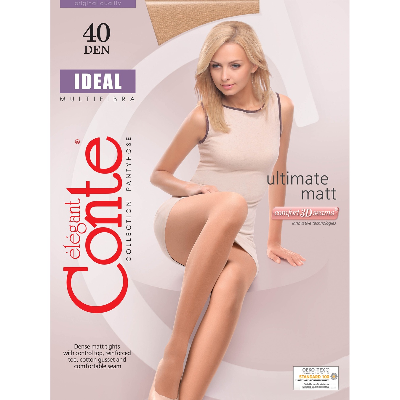 

Колготы женские Conte ideal 40ден р.3 Nero