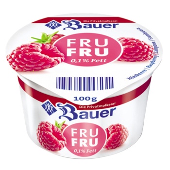 Йогурт Bauer Fru Fru Малина 0,1% 100г - купити, ціни на - фото 1