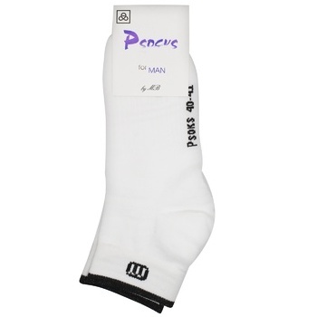 PSocks Comfort Sport Logo on the rim white Men's Socks s.44-45