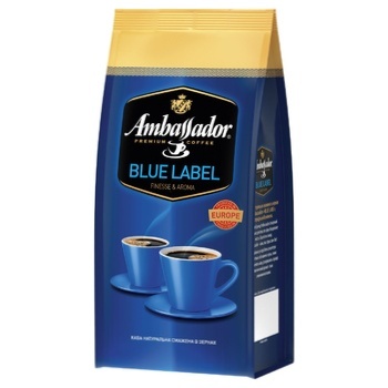 Кава Ambassador Blue Label в зернах 250г - купити, ціни на ULTRAMARKET - фото 1