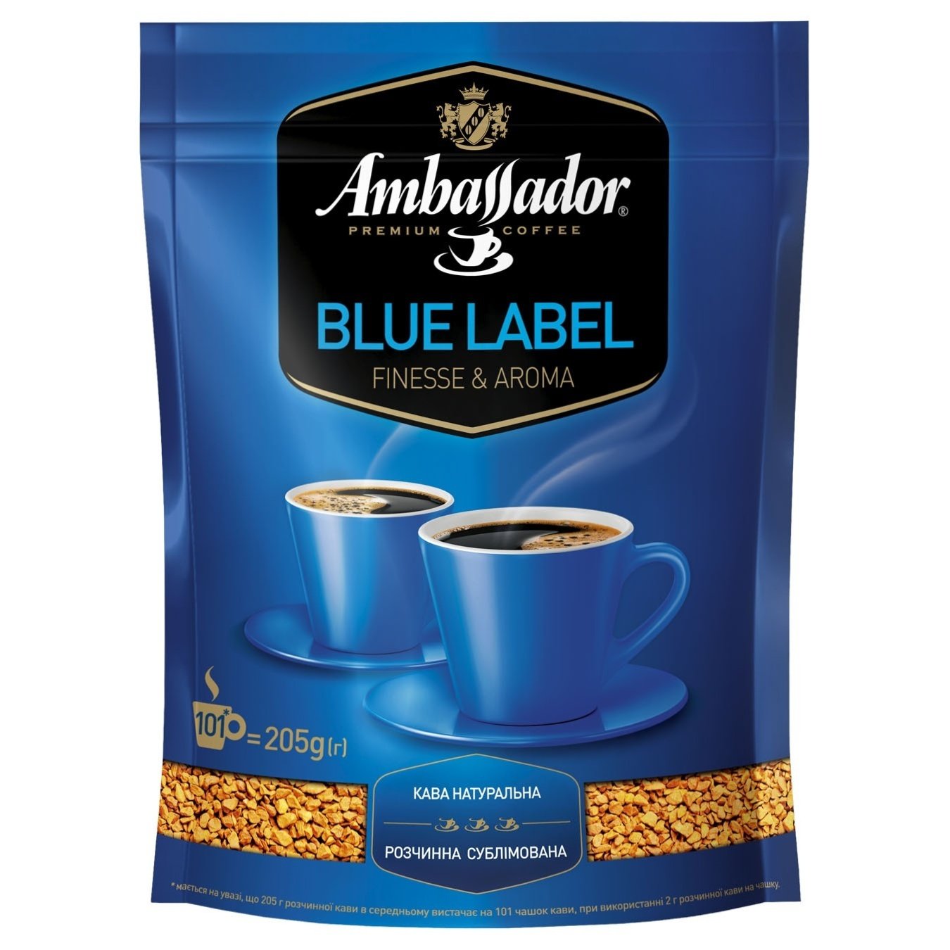 

Кофе Ambassador Blue Label растворимый 205г