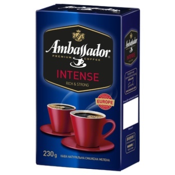 Кофе Ambassador Intense молотый 230г - купить, цены на ULTRAMARKET - фото 1