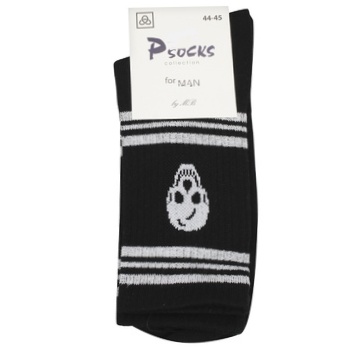 Шкарпетки чоловічі PSocks Комфорт р.44-45 череп чорний - купити, ціни на Ідеал - фото 1