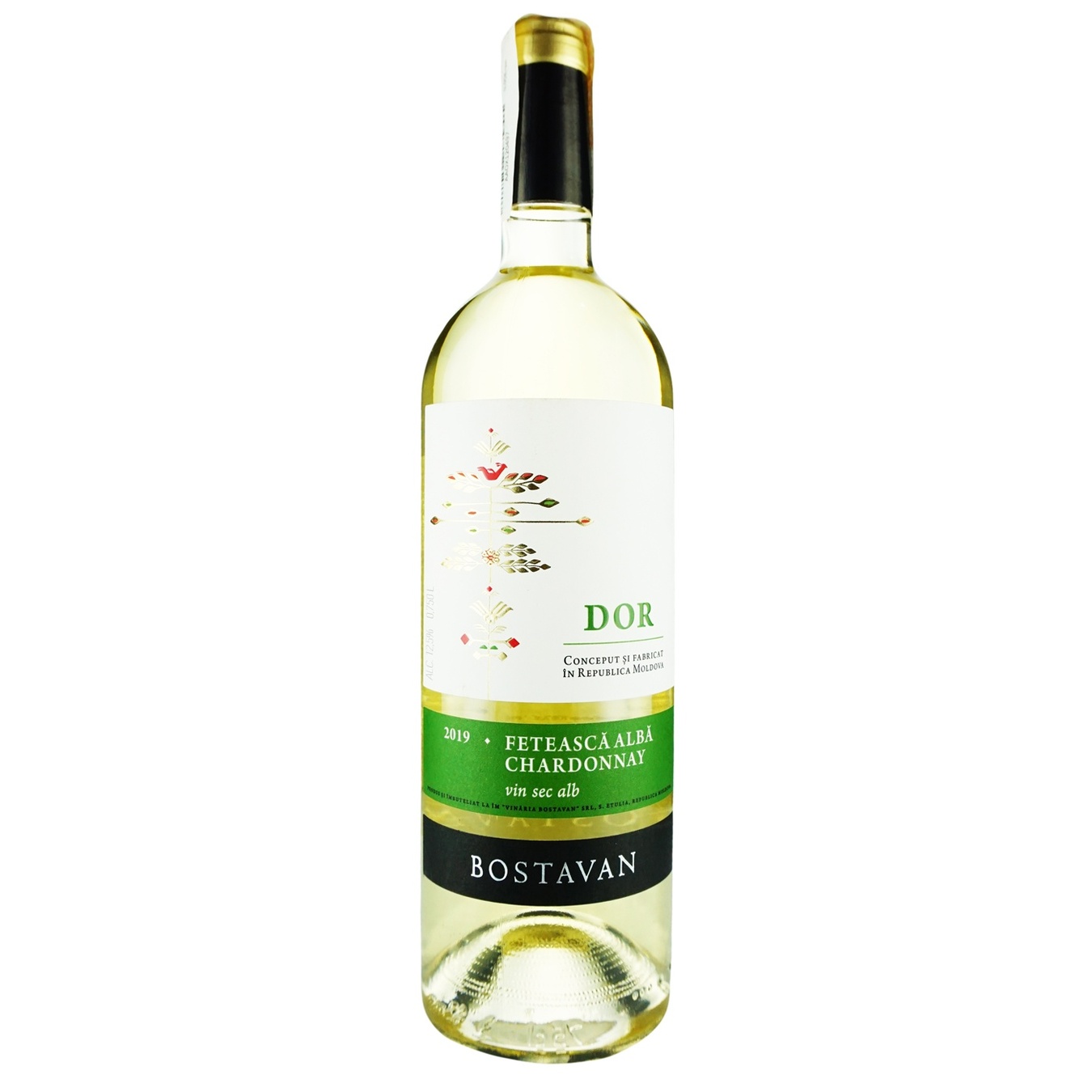 

Вино Bostavan Dor Feteasca Alba Chardonnay белое сухое 13% 0,75л