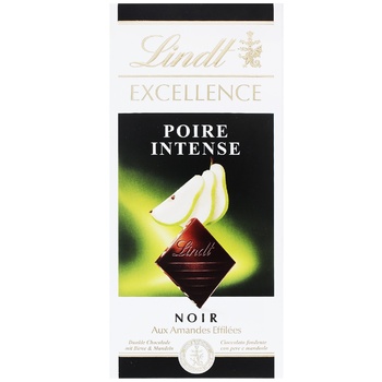 Шоколад Lindt Exellence Poire Intense чорний груша 100г - купити, ціни на METRO - фото 1