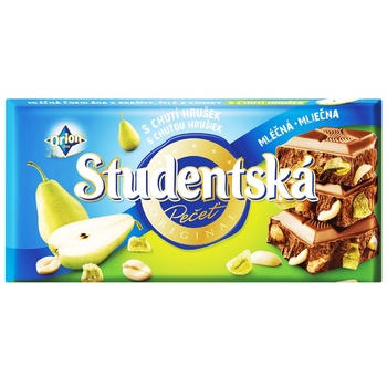 ORION® Studentská Milk Chocolate with Peanuts Jelly and Pear Pieces 180g - buy, prices for Auchan - photo 1