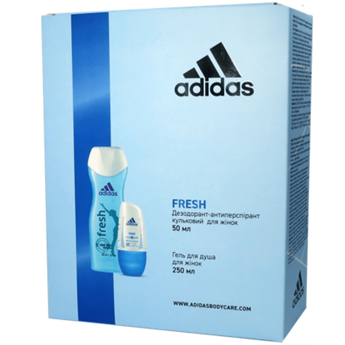 

Набор подарочный Adidas Fresh Дезодорант 50мл + Гель для душа 3в1 250мл