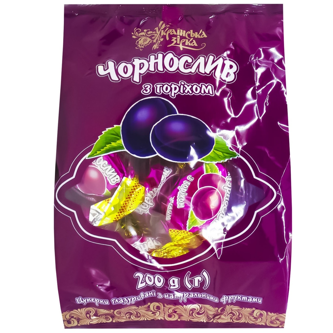 

Конфеты Українська Зірка Чернослив с орехом 200г