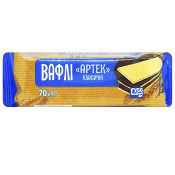 Вафлі Субота Артек класичні 70г - купити, ціни на КОСМОС - фото 2