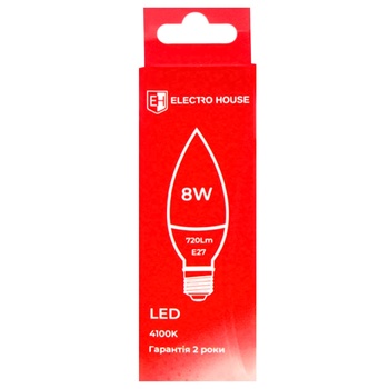 Electro House LED Bulb C37 8W 4100K E27 - buy, prices for Vostorg - photo 1