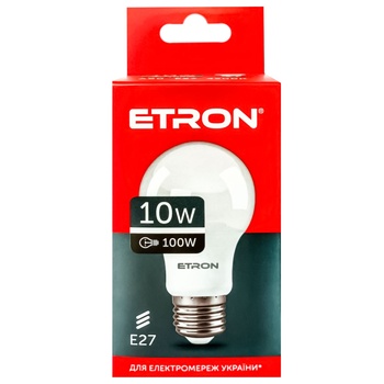 Etron LED Bulb A60 10W Е27 4200K - buy, prices for Supermarket "Kharkiv" - photo 1