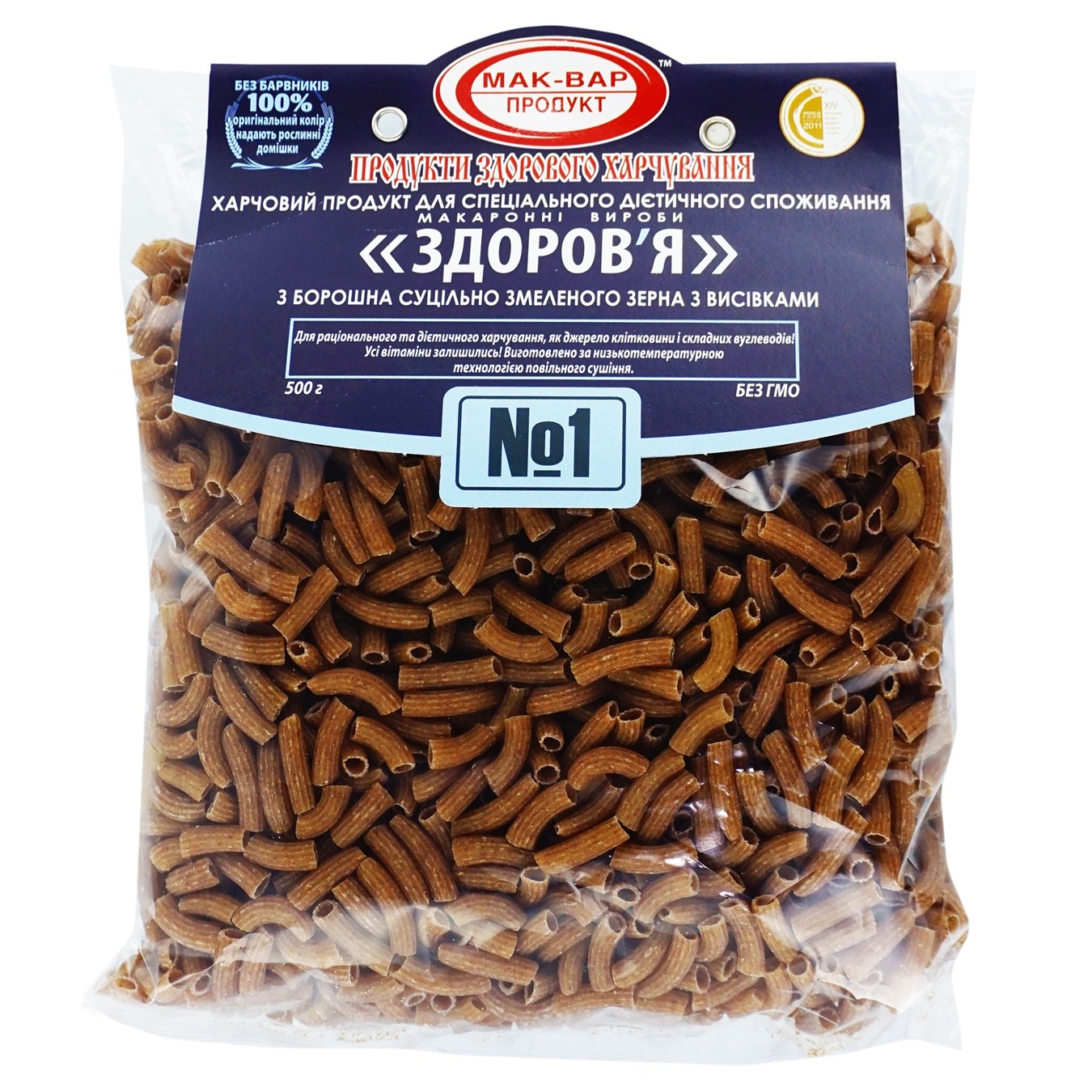 

Макаронные изделия Мак-Вар Екопродукт Здоровье №1 500г