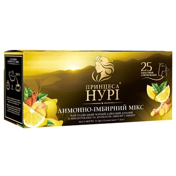 Princess Nuri Lemon and Ginger Mix Black Tea 1.5g*25pcs - buy, prices for METRO - photo 2