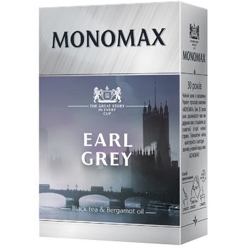 Monomax Earl Gray Black Leaf Tea 90g - buy, prices for Auchan - photo 1