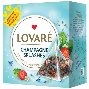 Чай чорний та зелений Lovare Shampagne Splashes 2г*15шт