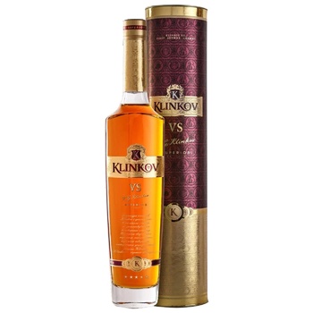 Klinkov VS Cognac in Tube 40% 0.5l - buy, prices for COSMOS - photo 1