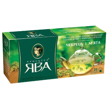 Pryncesa Java Thyme and Mint Green Tea 1.5g*25pcs - buy, prices for ULTRAMARKET - photo 2