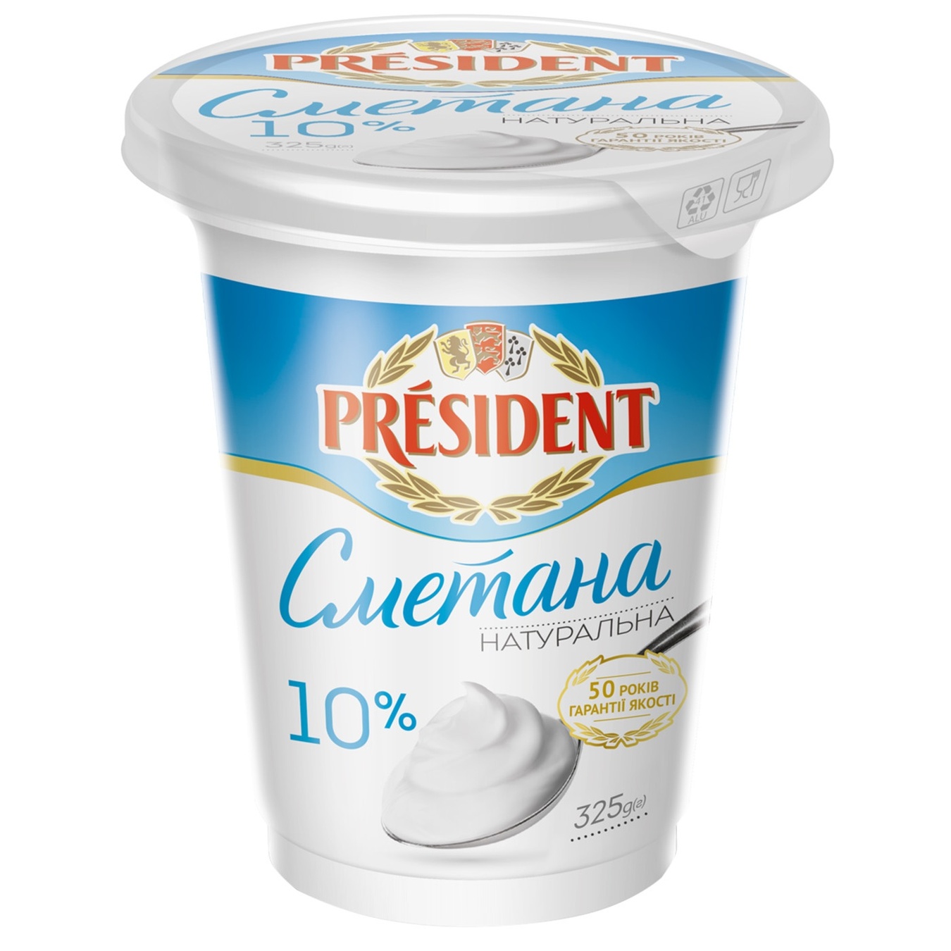 

Сметана President 10% 325г