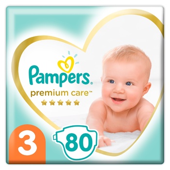 Підгузки Pampers Premium Care розмір 3 6-10кг 80шт - купити, ціни на - фото 10