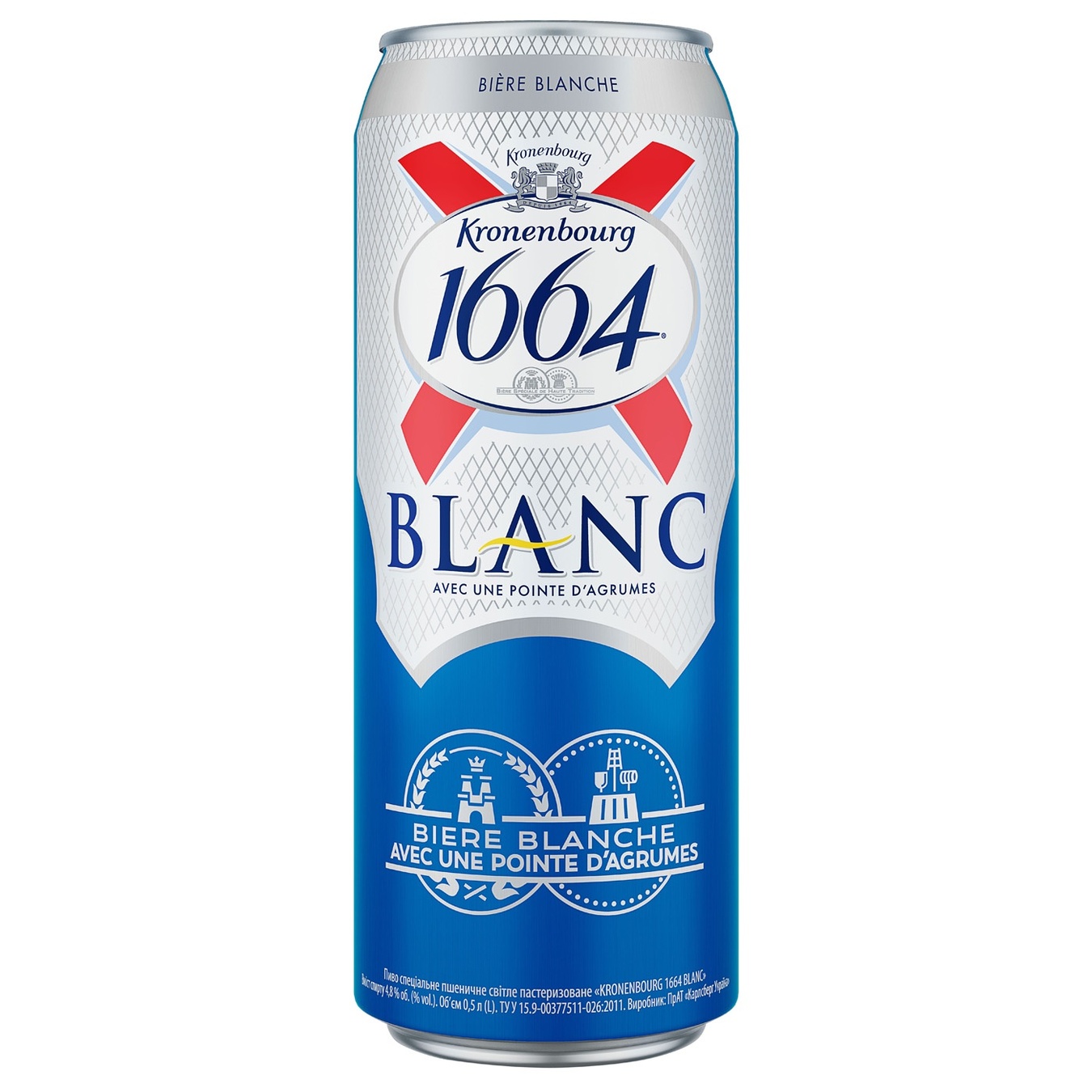 

Пиво Kronenbourg 1664 Blanc светлое 4,8% 0,5л