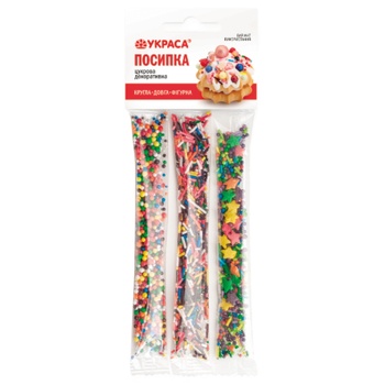 Ukrasa Sugar Decorative Toppings Set 3pcs - buy, prices for Auchan - photo 3