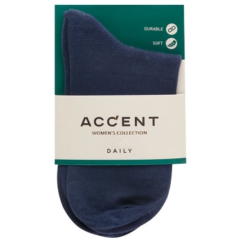 Accent Dark Blue Women's Socks 23-25s