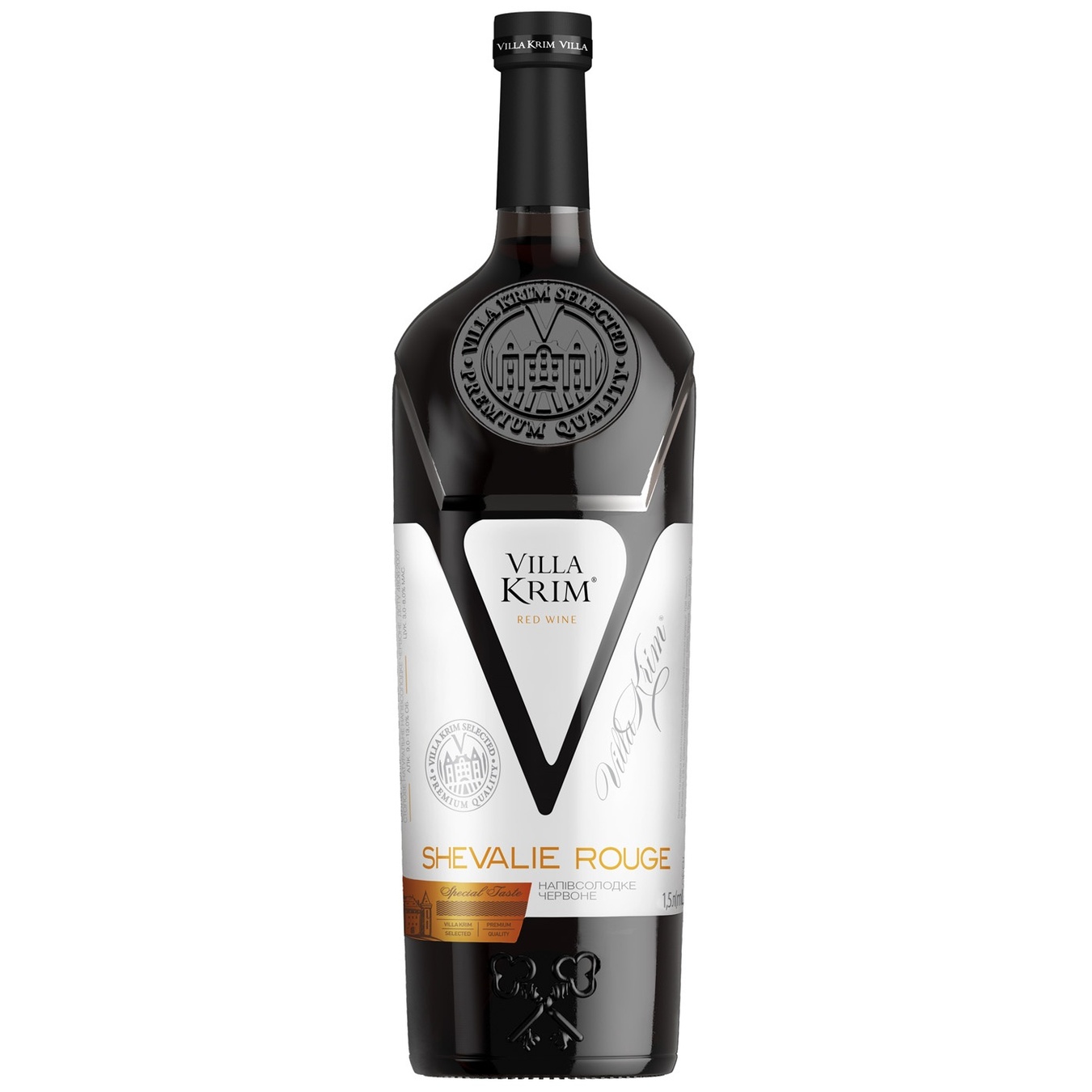 

Вино Villa Krim Шевалье Руж красное полусладкое 9-13% 1,5л