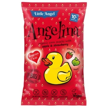 Снеки Little Angel Angelima кукурузные яблоко-клубника 30г - купить, цены на Auchan - фото 1