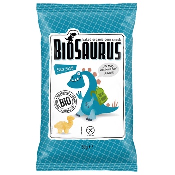 Снек Biosaurus кукурузный с морской солью 50г