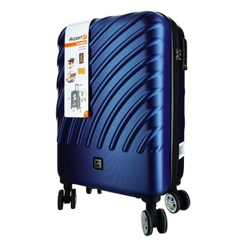 Airport Rainbow Blue Suitcase 20*35*55cm 28l - buy, prices for Auchan - photo 1