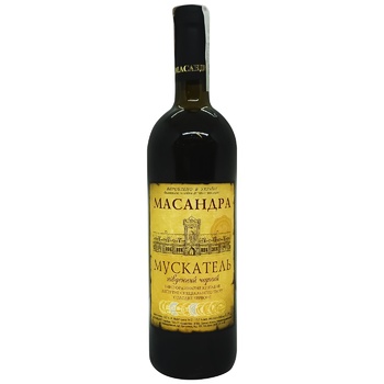 Massandra Kagor Мuskatel Southern Black Red Sweet Dessert Strong Wine 16% 0.75l - buy, prices for MegaMarket - photo 1