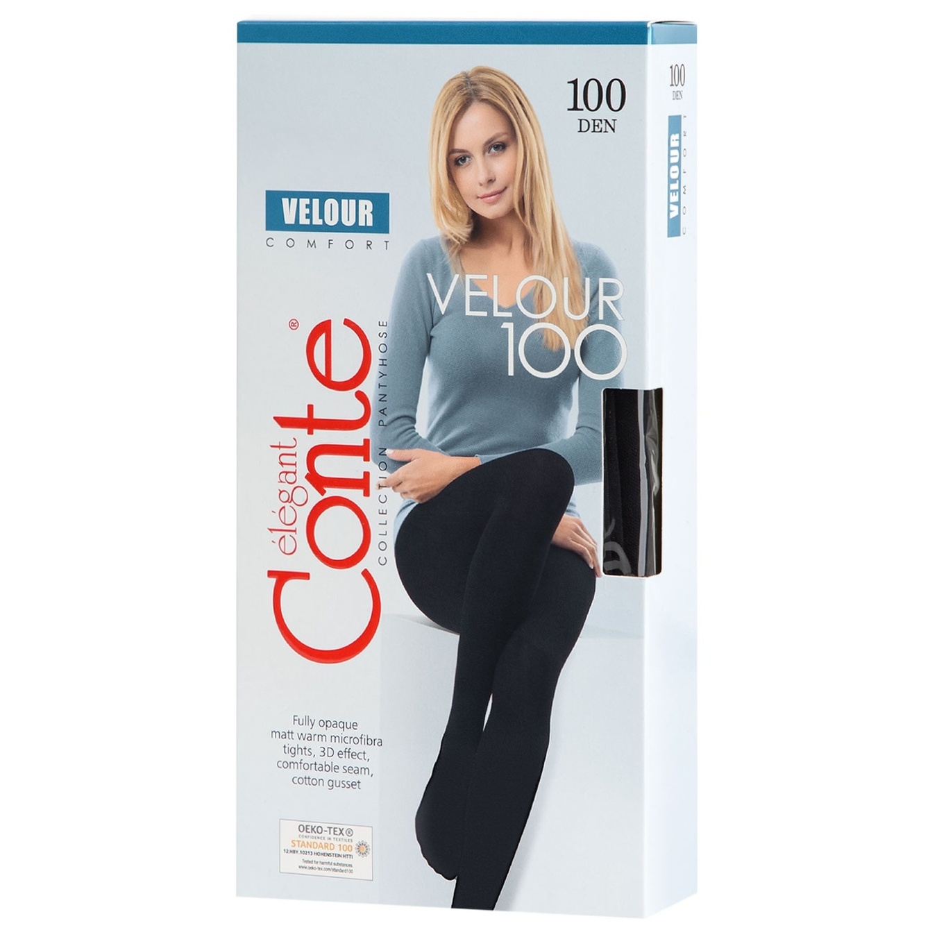 

Колготки женские Conte Elegant Velour Nero 5р 100ден