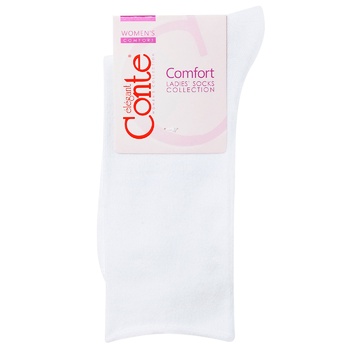 Conte Elegant Comfort White Women's Socks 23s - buy, prices for Vostorg - photo 1