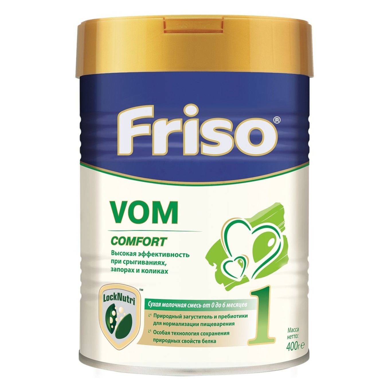 

Сухая молочная смесь Friso VOM 1 COMFORT для детей от 0 до 6 месяцев со срыгиваниями, коликами и запорами 400г