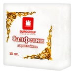 Серветки білі Eurogroup двошарові 50шт