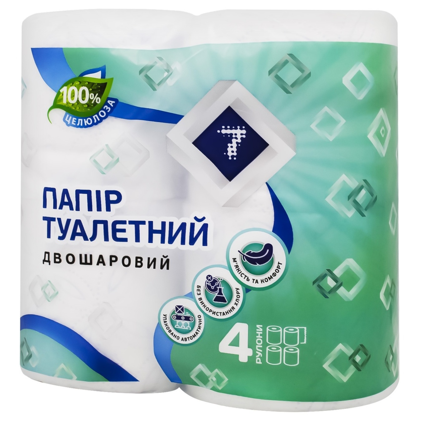 

Туалетная бумага Семерка белая 4шт
