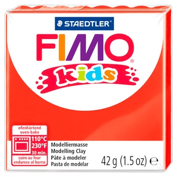 Пластика Fimo kids 8030-2 червона 42г Fimo - купить, цены на - фото 1