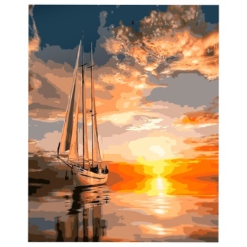 Strateg Yacht at Sunset Set for Painting by Numbers 40x50cm - buy, prices for - photo 1