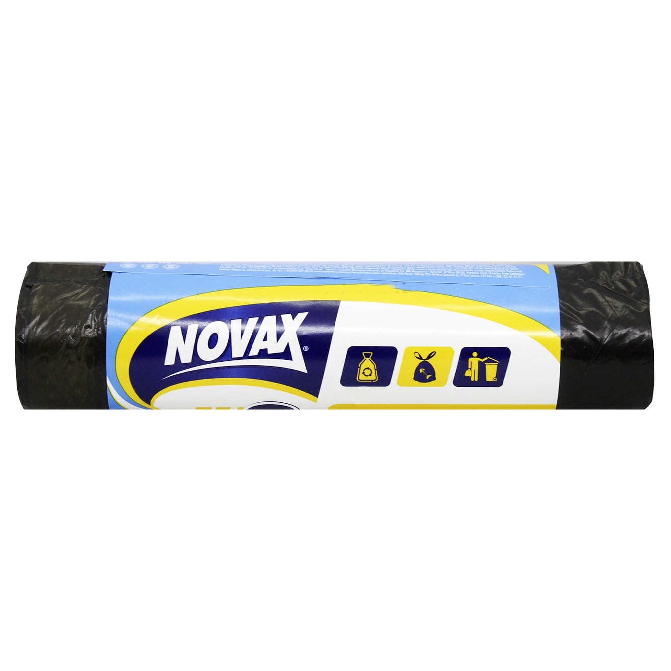 

Пакеты мусорные Novax з затяжкою 35л 15шт